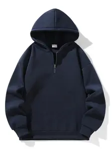 Men's Fleece Hoodie, Heavyweight Streetwear Sweatshirts, Long Sleeves, Soft Warm Comfortable, Fitted, Casual, Ideal for Daily Wear, Athletic Sports & Outdoor Activities, Unisex Basic Solid Plain Pullover Sweater