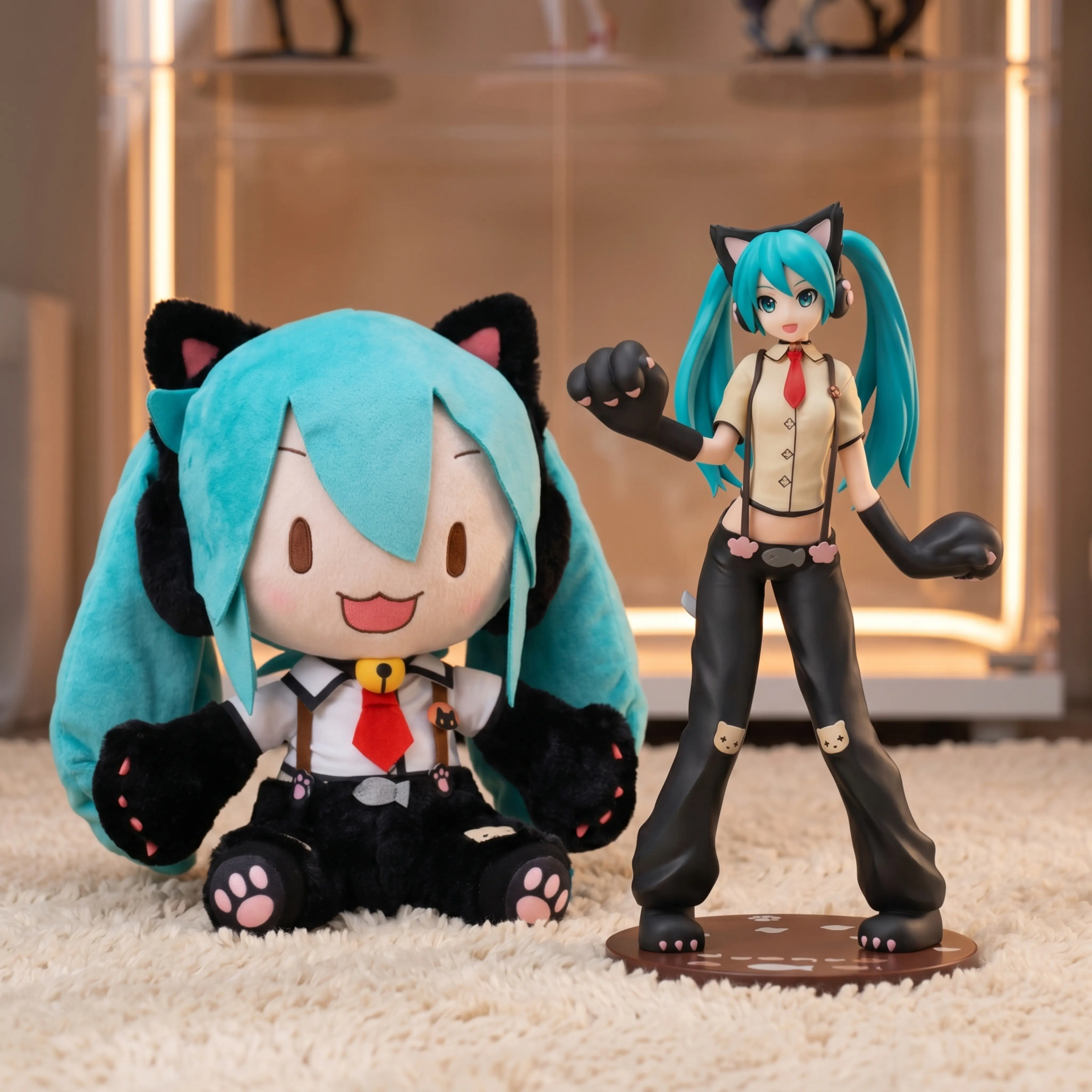 23cm Official SPM Series Hatsune Miku Project DIVA Kitty Cat Nyanko Girl PVC Anime Figure - Bishoujo Style, Cute Collectibles, Doll Character Figurines, Statues & Bobbleheads, Table Ornament, Holiday/Birthday Gifts