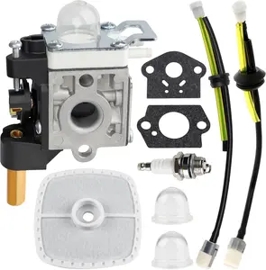SRM-230 Carburetor for ECHO SRM-210 GT-200R HC-150 PE-200 PPF-210 PAS-230 Weed Eater String Hedge Trimmer Edger W Spark Plug Primer Bulb Air Filter kit
