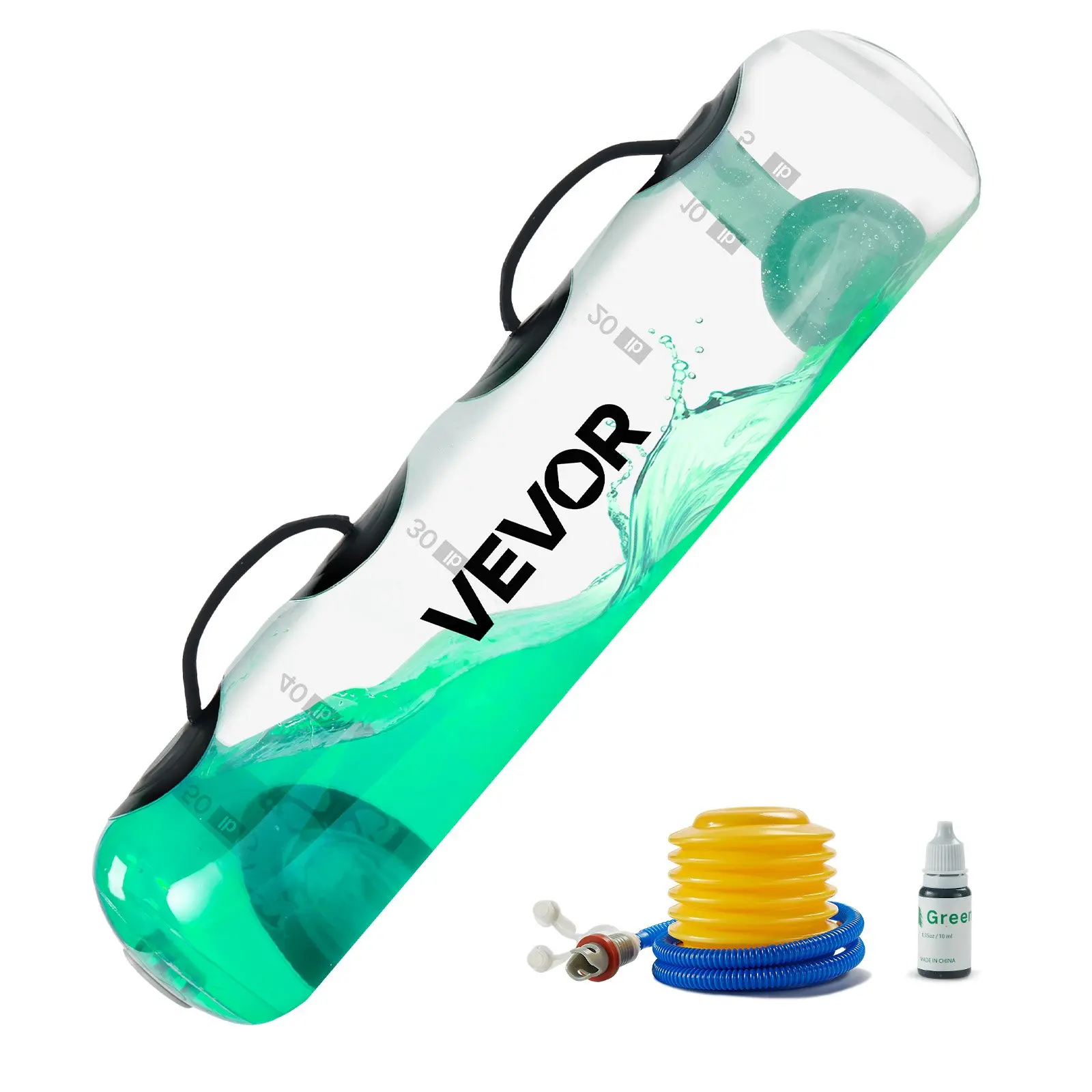 【DealsForYouDays】VEVOR Water Weights Aqua Bag, Large Aqua Bags for Workout, 70 lbs Adjustable Portable Stability Fitness & Full Body Exercise Equipment, for Strength Core and Balance Training, Home Gym Exercise, Clear