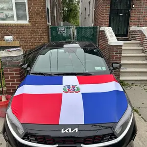 Dominican Republic Flag hood cover fits all cars