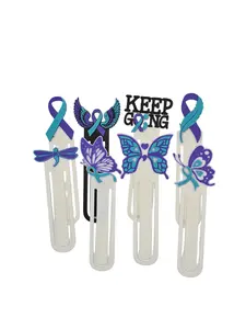 ️ Suicide & Mental Health Awareness Bookmarks – Inspirational Ribbon and Butterfly Design