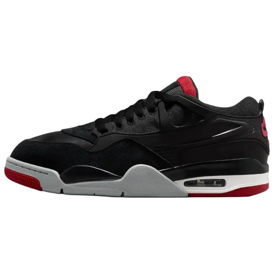 Jordan 4 Rm Black Cement Retro Versatile Durable Non-slip Low Top Basketball Shoes Unisex FQ7939-061