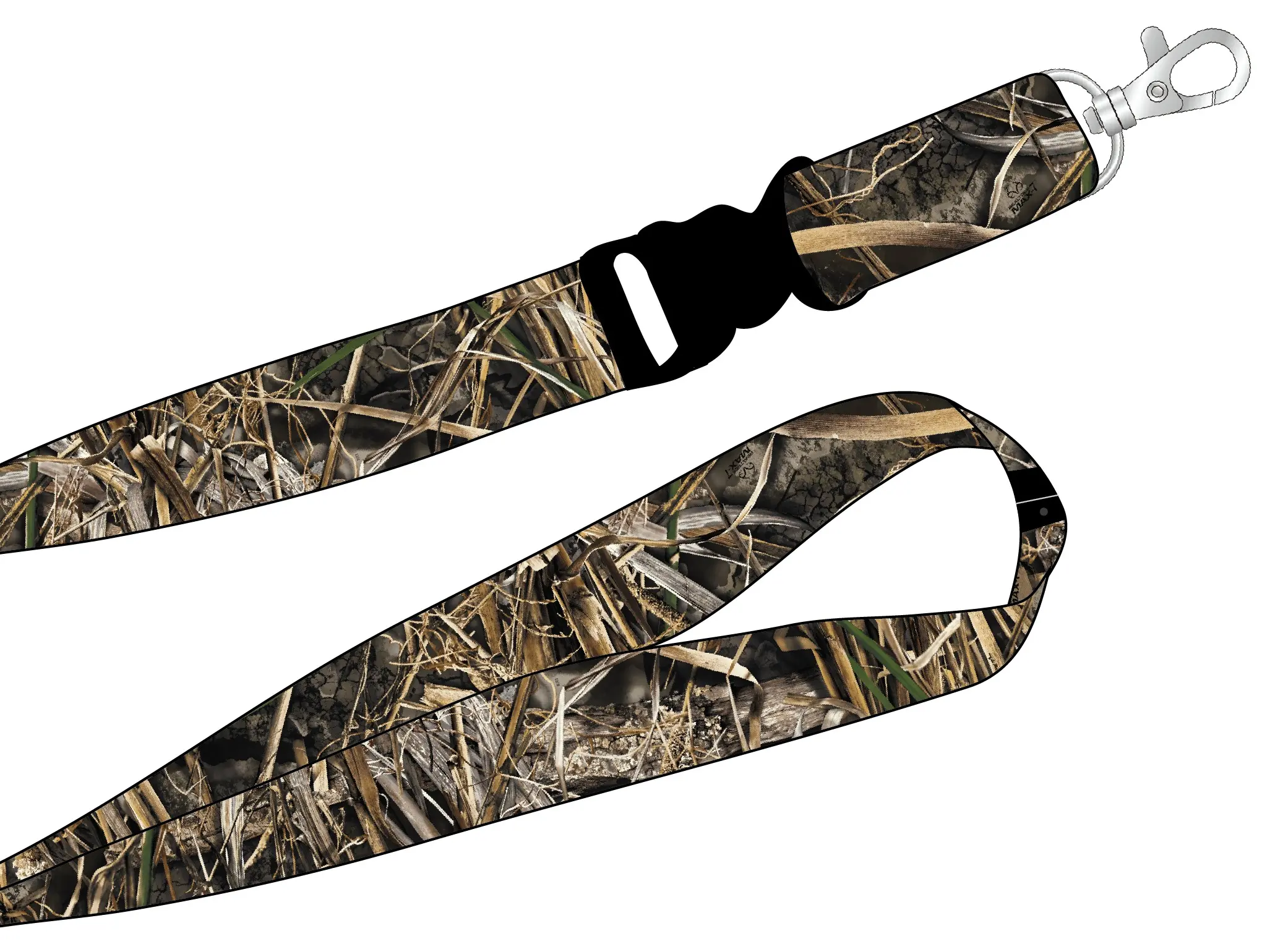 RealTree Camo Pattern Hunting Keychain Breakaway Lanyard with Clasp