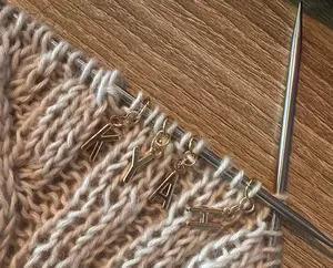 Custom Name/Initial Stitch Marker - Gold