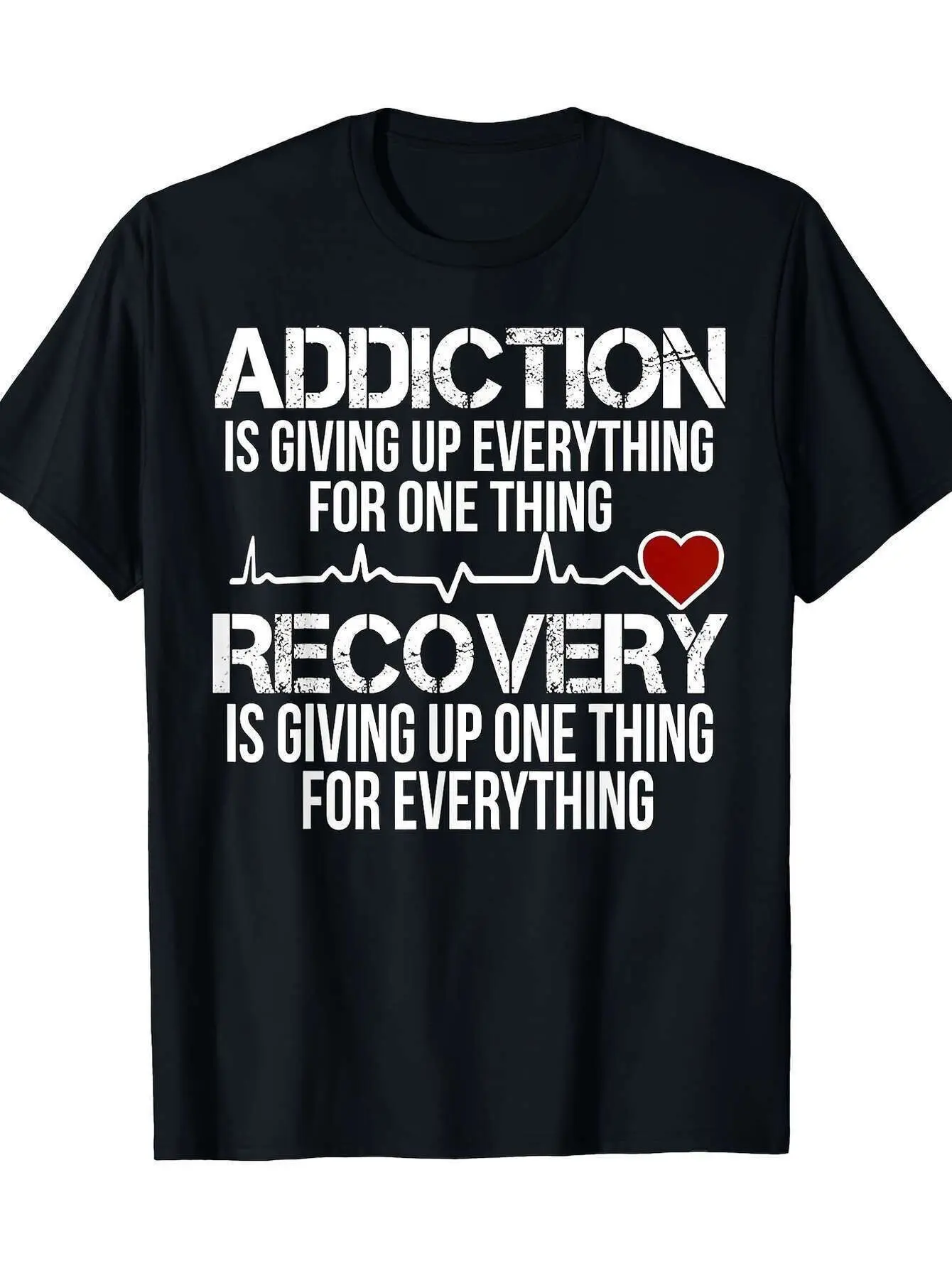 Mens Addiction Recovery T-Shirt - Heavy-Duty 100 R