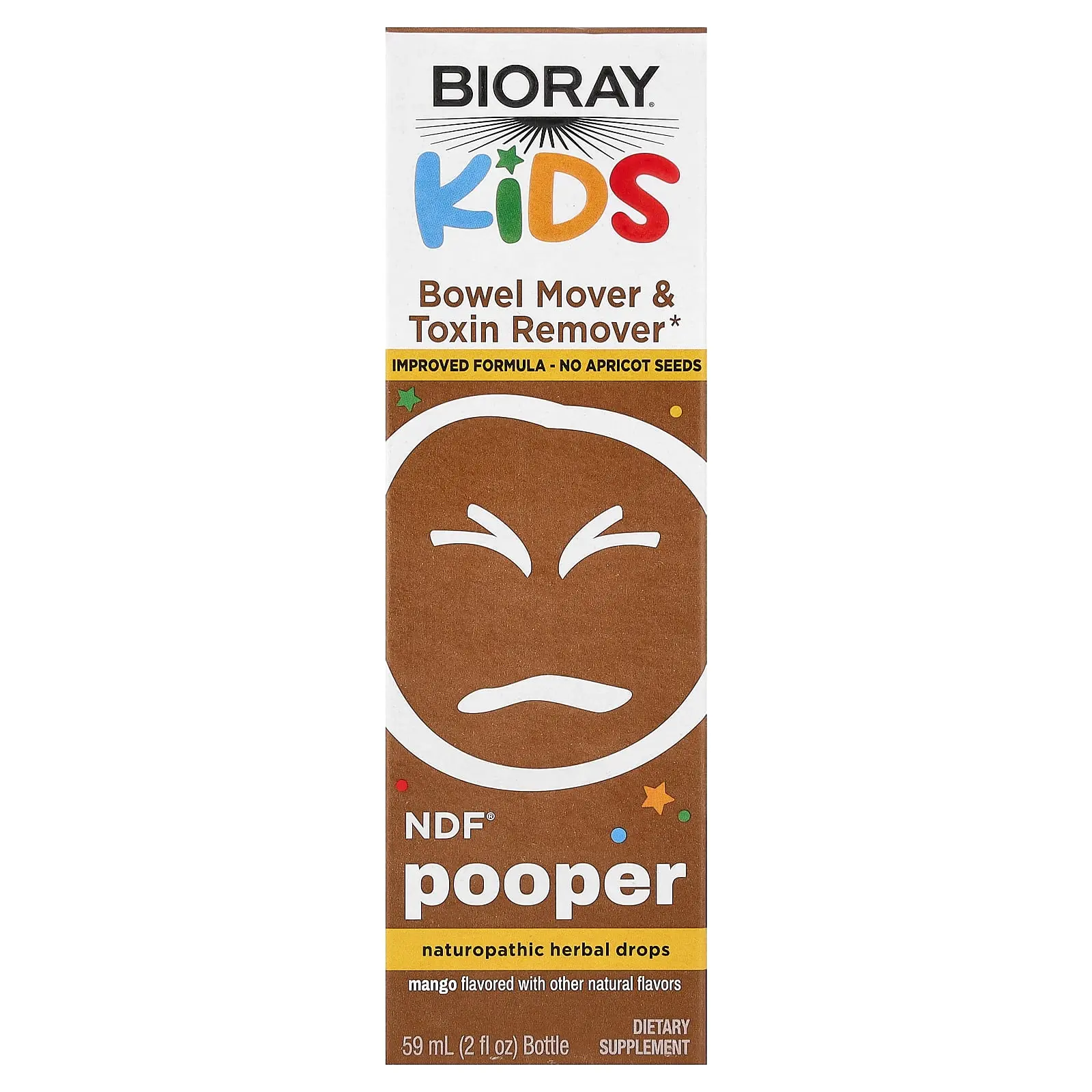 Bioray Kids, NDF® Pooper, Mango, 2 fl oz (59 ml)