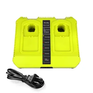 18V Charger for Ryobi 18V Batteries, P117 2 Slots Charger Compatible for Ryobi 12V-18V One+ Batteries P102 P108 P100 P103 P105 P107 P189 P197 P190 PBP005