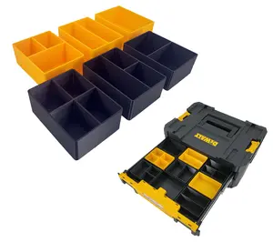 TSTAK 2-Drawer Tool Box Compatible Small Nesting Bins - Black