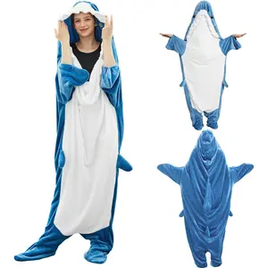 Blanket Adult Kid Hoodie Onesie, Wearable Blanket, Soft Cozy Flannel Sleeping Bag
