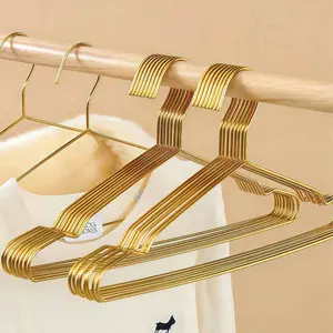 Luxury Stainless Steel Hangers, Slim Non-Slip Premium Clothes Hangers, Rustproof Elegant Suit Hangers, 10 Pack for Closet Organization