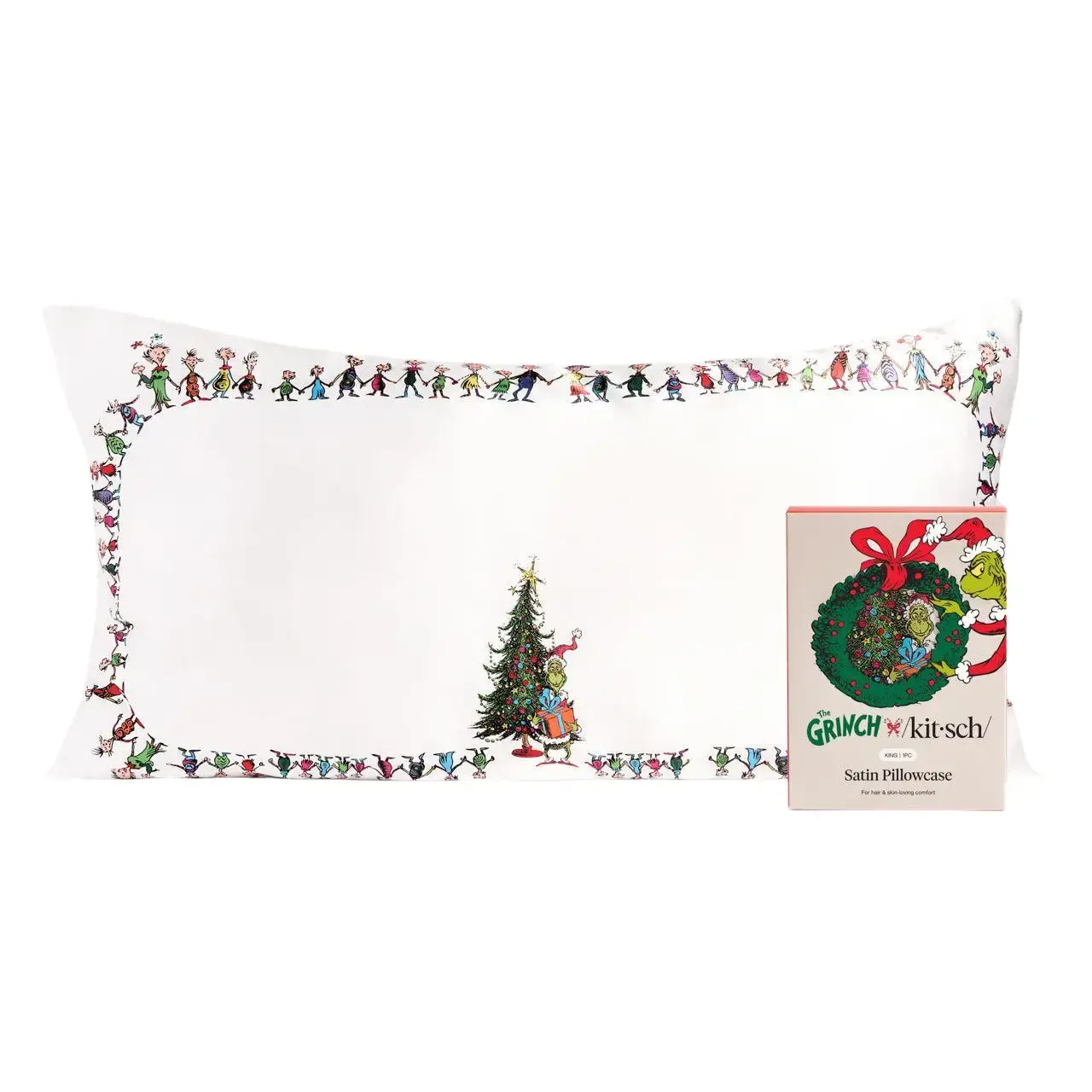 The Grinch x Kitsch King Satin Pillowcase - Whoville