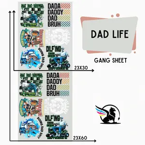 Dad Life | Premade DTF Transfer Gang Sheet For Graphic Tees