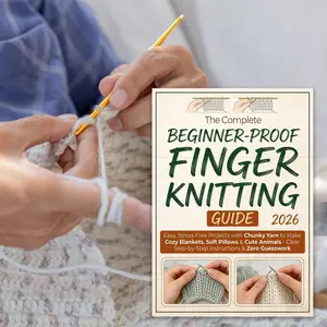 The Complete Beginner - Prof Finger Knitting Guide: Easy, Stress-Free Projects with Chunky Yarn to Make Cozy Blankets, Soft Pillows & Cute Animals — Clear Step-by-Step Instructions & Zero Guesswork