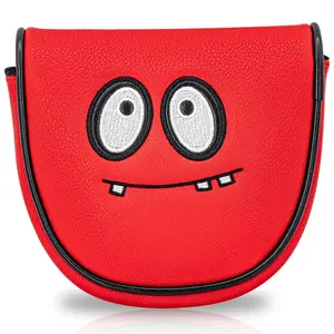 Golf Club Putter Cover with Stylish Cartoon Design, PU Material, Scratch-Resistant & Durable, Magnetic Closure, Universal Fit, Golf Accessories