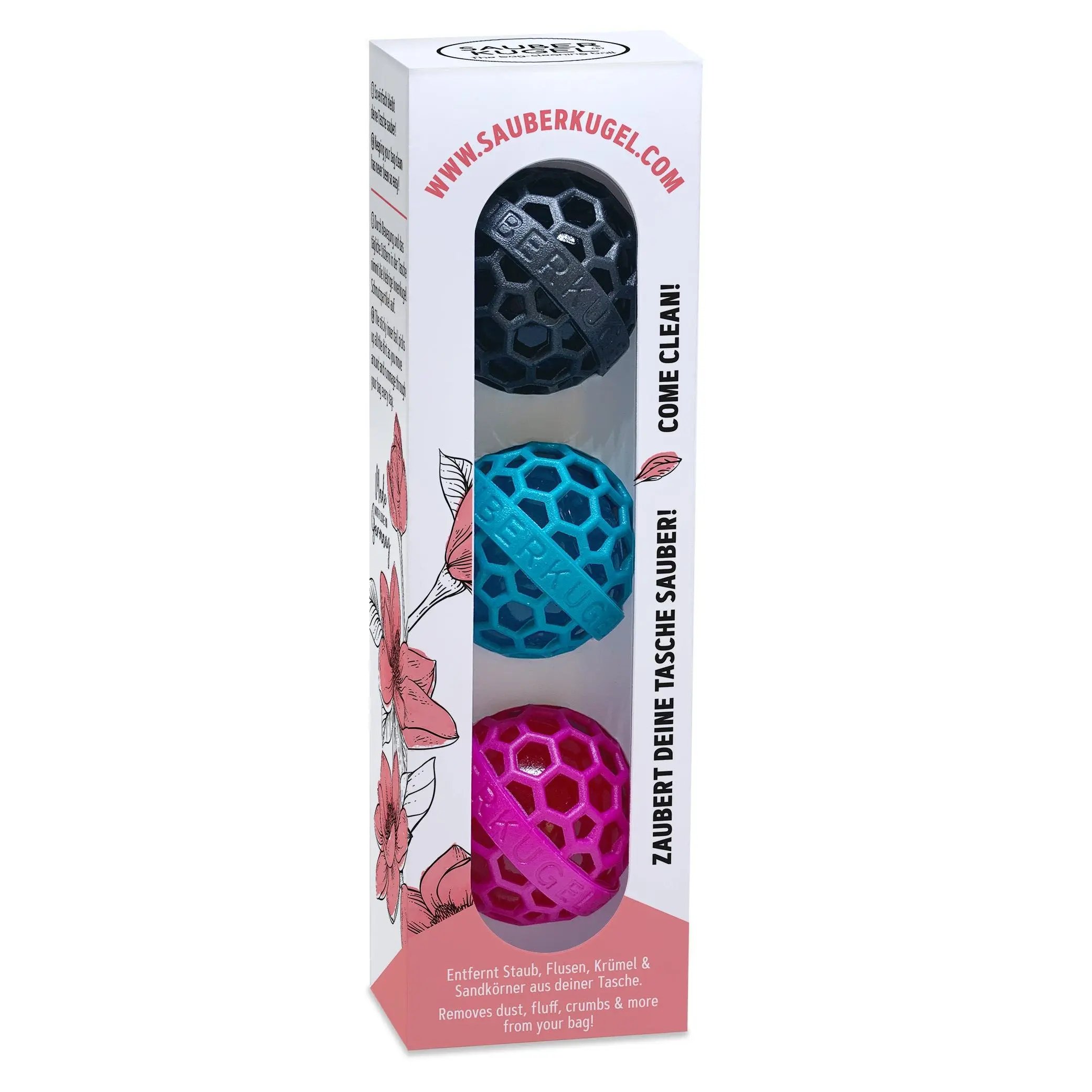 Sauberkugel - The Clean Ball - Keep your Bags Clean (3 Pack) Accessories Gift Laundry Accessory