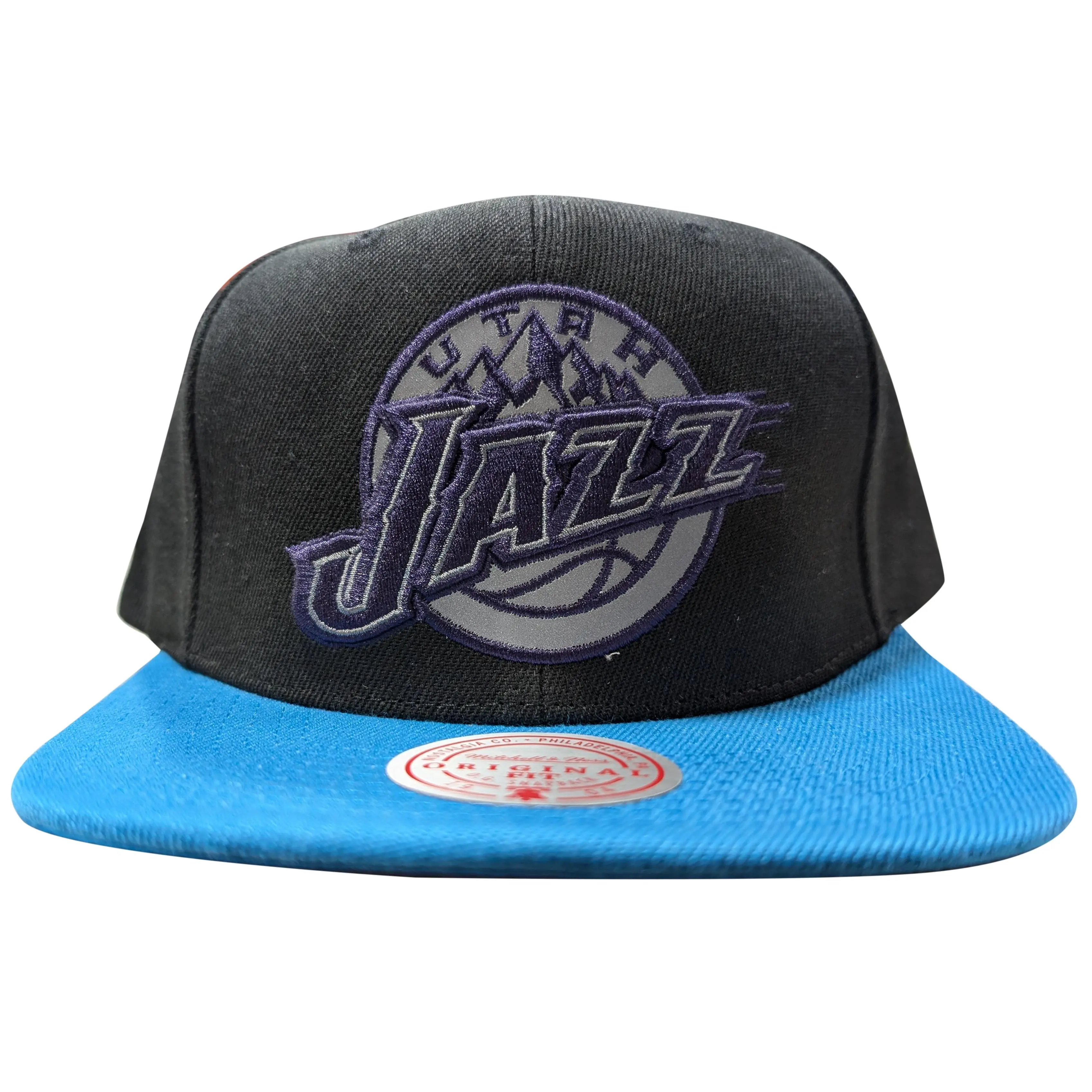 Mitchell & Ness Black/Blue NBA HWC Utah Jazz Team Reflective Snapback