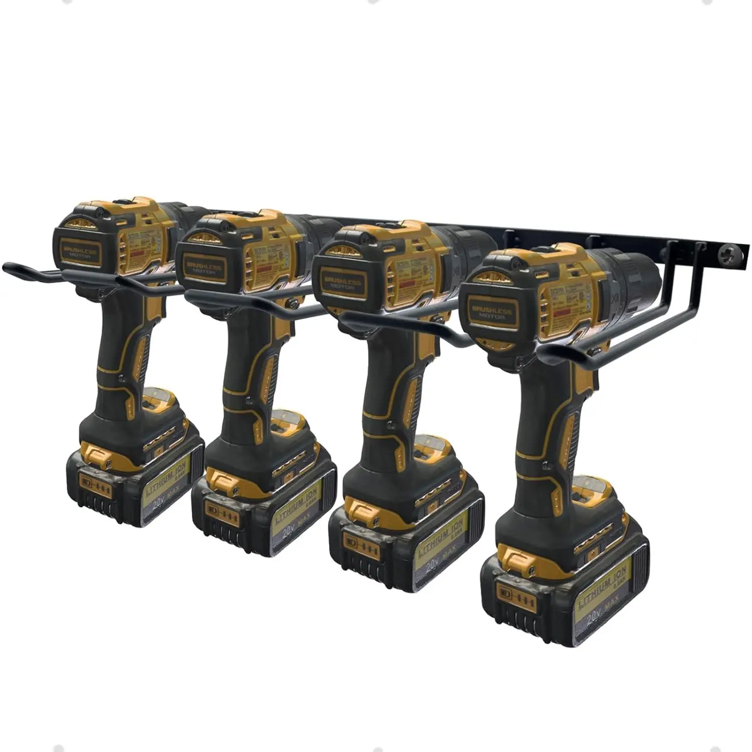 Drill Holder, Power Tool Organizer, Wall Mount 4 Cordless Metal Shelf Holder, Utility Storage Rack  Dewalt Cordless Tools  father day gifts