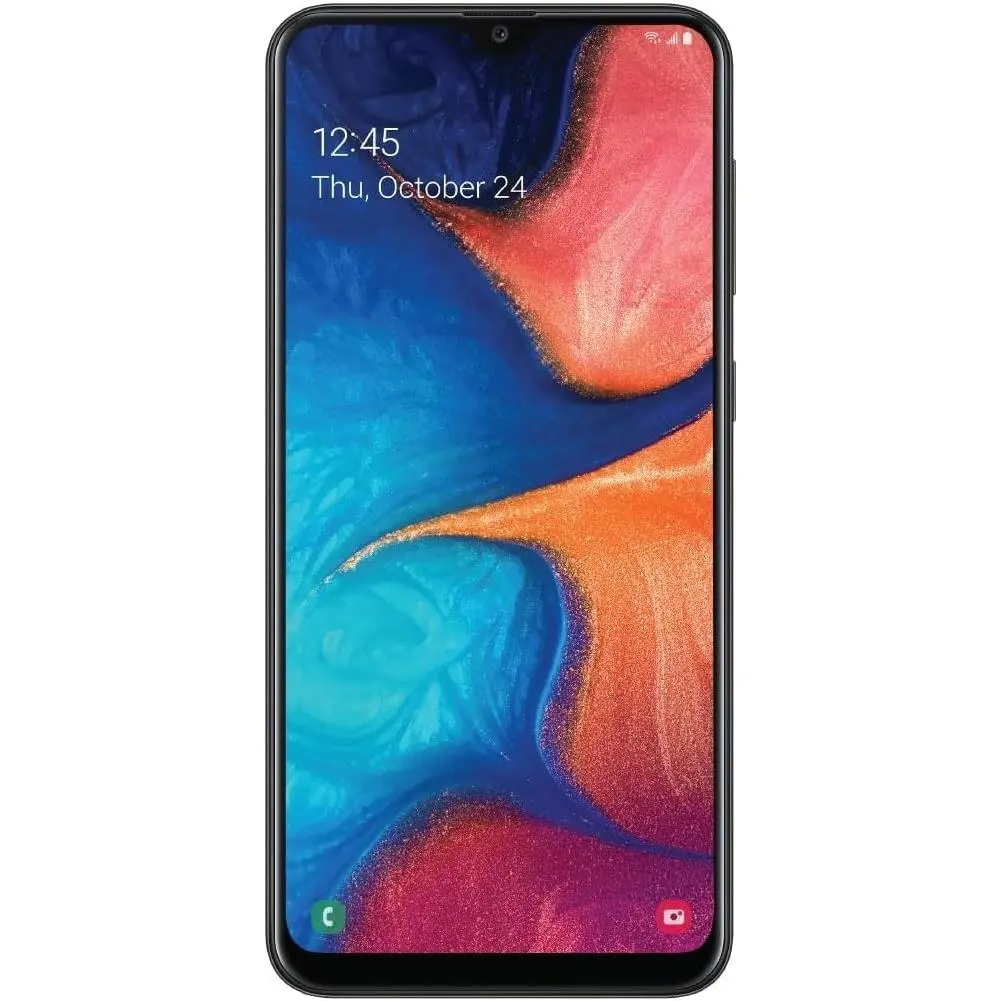 REFURBISHED Samsung Galaxy A20 4G LTE Android Cellphone - 6.4 in Super AMOLED Display, 32GB, Black, TracFone Locked, Compatible with GSM Carriers, Premium Refurbished Mobile Phone