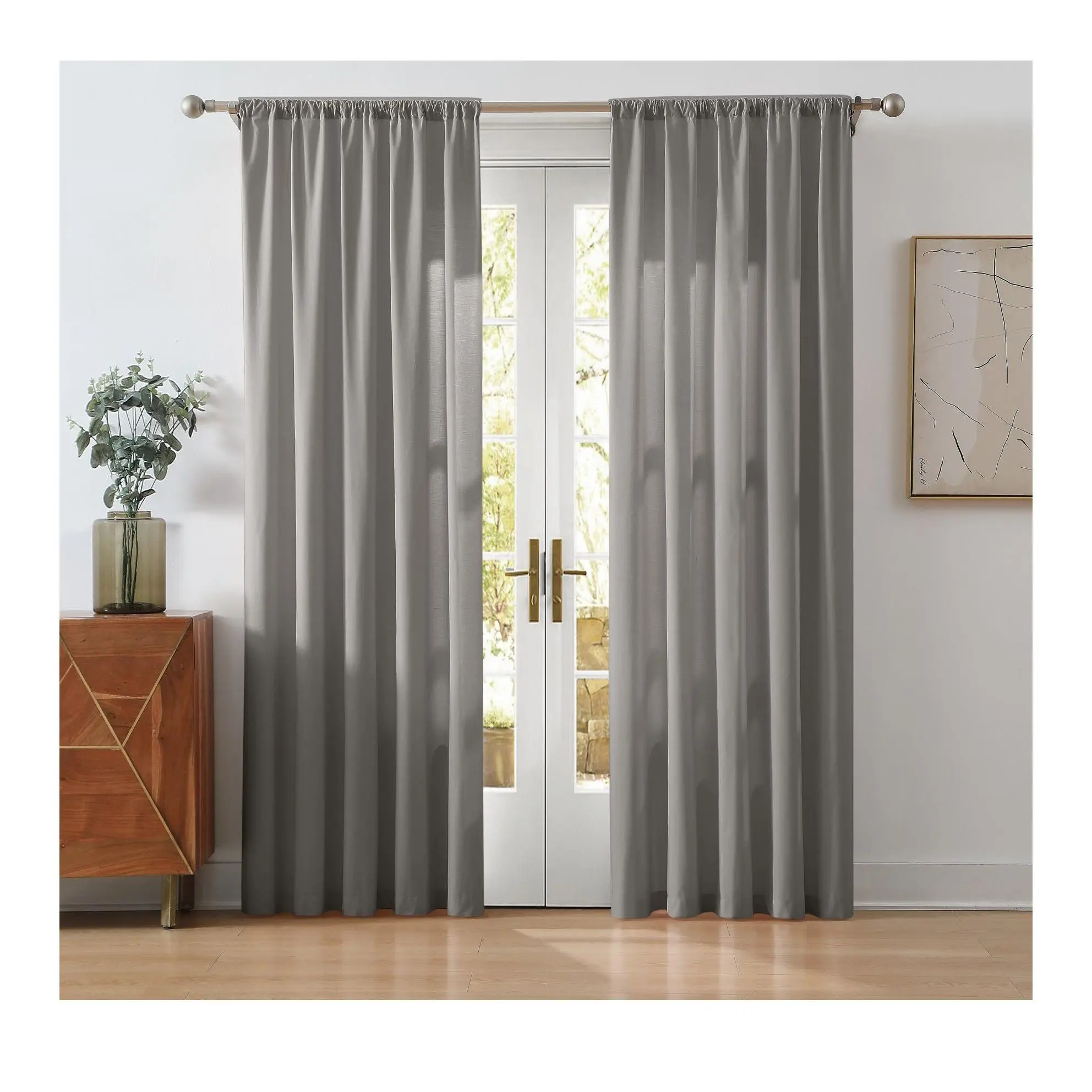 Cannon Solid Cotton Percale 50x96 Window Curtain Pair Cannon Solid Cotton Percale 50x96 Window Curtain Pair