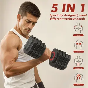 SAVEYOUR 5-in-1 Adjustable Dumbbell 22.5lbs Quick Adjust with Storage Tray Home Gym Full Body Workout Equipment Compact Versatile Dual Safety Lock