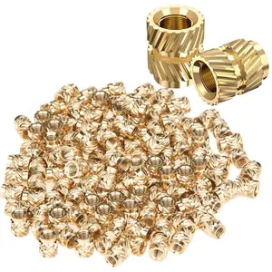 120Pcs M3X5.7-OD4.6 Thread Knurled Brass Threaded Heat Set Heat Resistant Insert Embedment Nut for 3D Printer