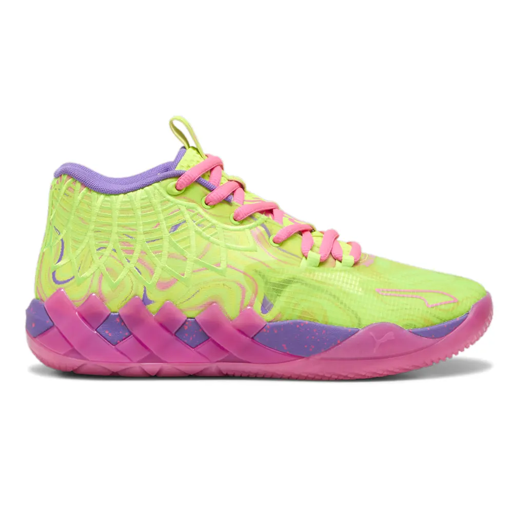 PUMA Mens X Lamelo Ball Mb.01 Inverse Toxic Basketball Sneakers Shoes Indoor - Green PUMA Mens X Lamelo Ball Mb.01 Inverse Toxic Basketball Sneakers Shoes Indoor - Green