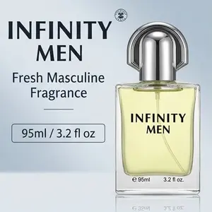 INFINITY MEN Eau de Toilette for Men 95ml | Fresh Citrus Woody Scent | Long-lasting, Refreshing, and Non-Cloying | Premium Clear Bottle in Gift Box | Perfect for the Office, Commuting, and Dates | A Great Holiday Gift for Your Boyfriend or Husband