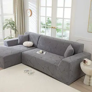 1pc modern jacquard elastic stretch sofa cover, pet-friendly, sofa protector, fits 1-4 seat and sectional sofas, furniture protection and home decor.