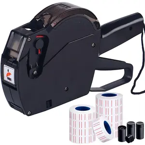 Price Tagger Kit, 1 Set Price Tag Gun with 5000 Blank White Labels & 3 Ink Refills, Label Maker for Office, Retail, Garage, Moving