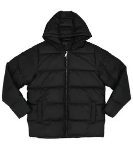 Stylish Men's Hooded Puffer Jacket with Zipper Closure - Casual jacket