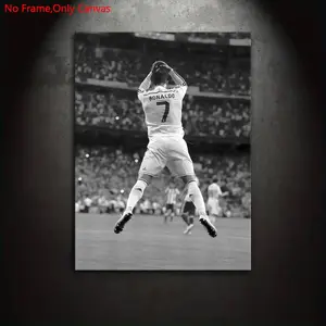 1 piece/set of frameless canvas painting print posters, classic realistic art, Football goal celebration, perfect gift for sports culture enthusiasts, ideal gift for bedroom, living room, kitchen, dormitory corridor, mural, wall decoration, room decor