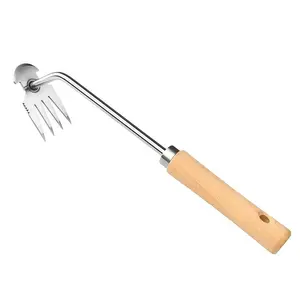 Weed Puller Tool,Weeding Artifact Uprooting Weeding Tool Dual Purpose Manual Hand Weeders Tool for Gardening Vegetable Backyard Farm Planting(Wooden Handle) Father's Day Gift summerwins