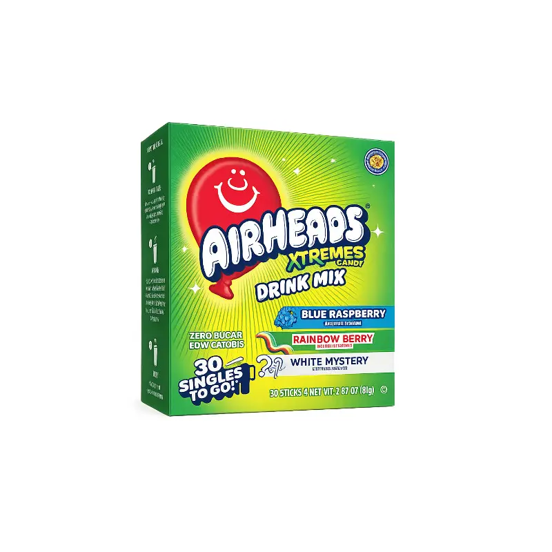 2x Airheads Xtremes Candy - Chewy Sweet Treat Singles To Go 0.8oz