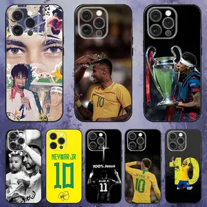 Football 10 For N-NeYmAr Phone Case For iPhone 17 Pro Max Air,16, 15, 14, 13, 12, 11 Pro Max, X, XR, XS Max, 16E,17E & Samsung Galaxy S26 S25 S24 S23 S22 S21 FE Ultra Plus Black Soft Box