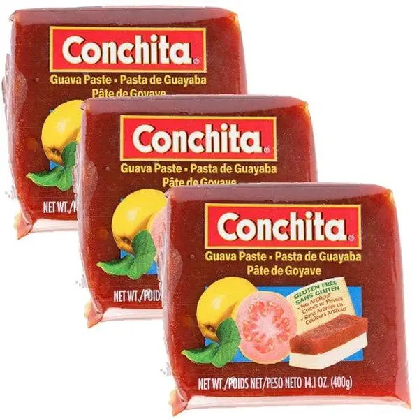 Conchita Guava Paste Dip - 14.1 oz, Pack of 3, Ambient Pantry Food, Cheese Pairing Option, Balanced Sweet Sugar Profile, Rich Flavor