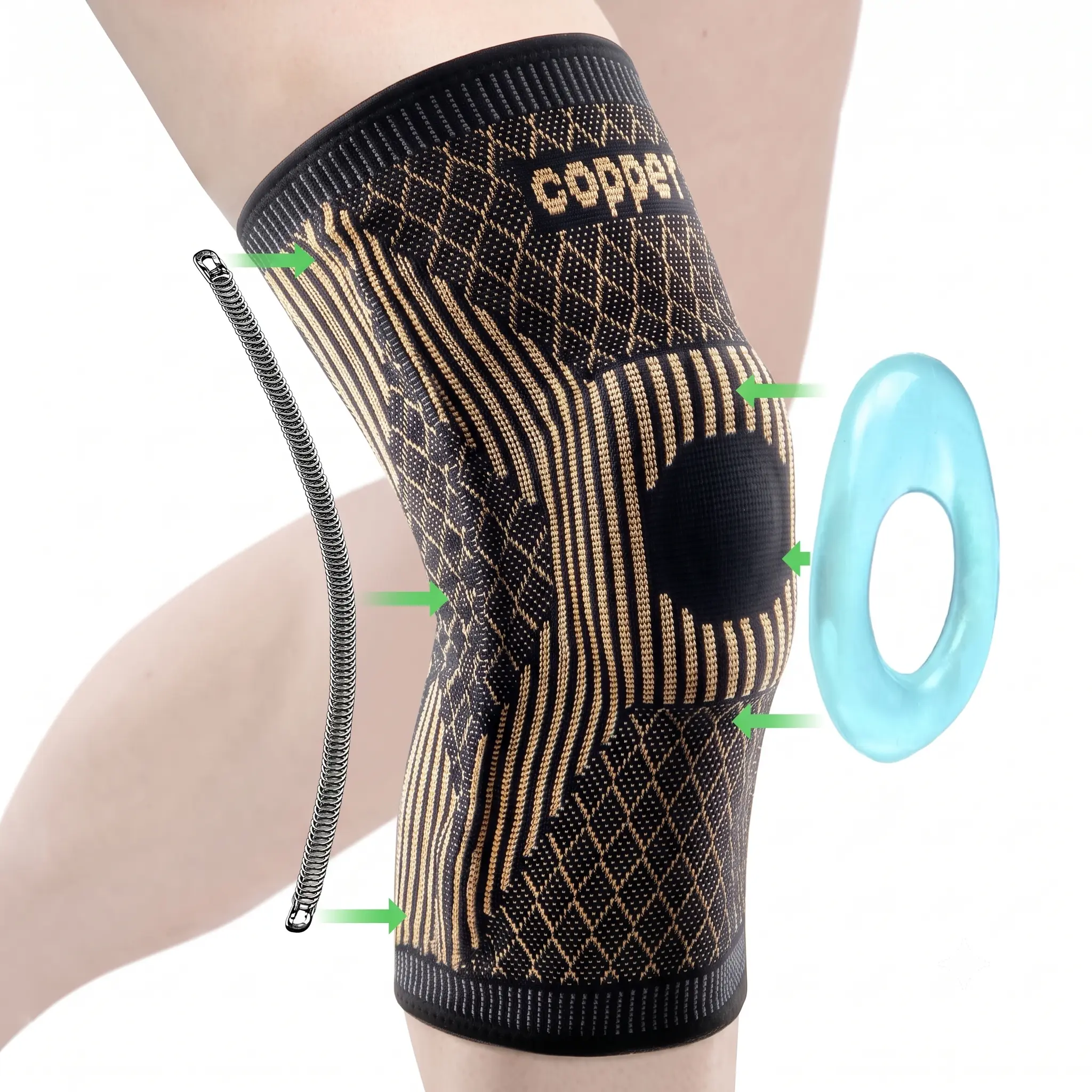 Professional Knee Brace for Patella Stability & Pain Relief - Compression Support with Patella Pad & Side Stabilizers for ACL/Meniscus tear , Running & Workout