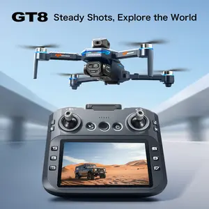 GT8 Brushless Motor Drone with  HD Camera & 5G FPV Transmission, -Free RC Quadcopter, Obstacle Avoidance, Altitude Hold, One-Key Return to, Foldable for Aerial Photography, for smart devices toy