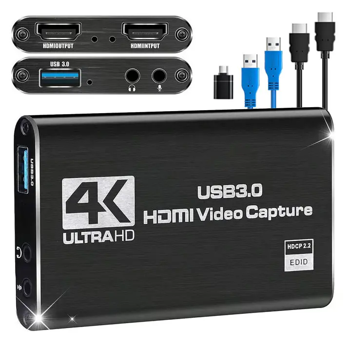 4K Video Capture Card 1080P 60fps HD Video Recorder Grabber For OBS Capturing Game Card Live With USB3.0 Cable HDTV Cable #SummerVibes