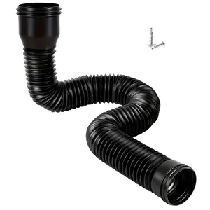 Round Downspout Extension Piece, Plastic Expandable Rainwater Drain Pipe, Gutter Drainage Round Shape, House Roof Water Outlet Extender