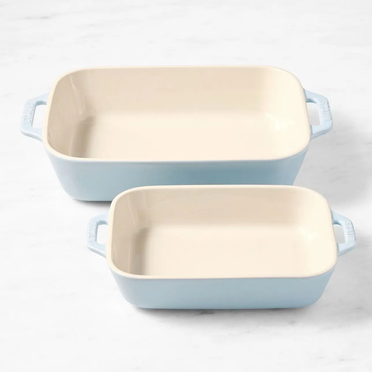 Staub Stoneware Rectangular Baking Dishes with Handles - 2-Piece Bakeware Set