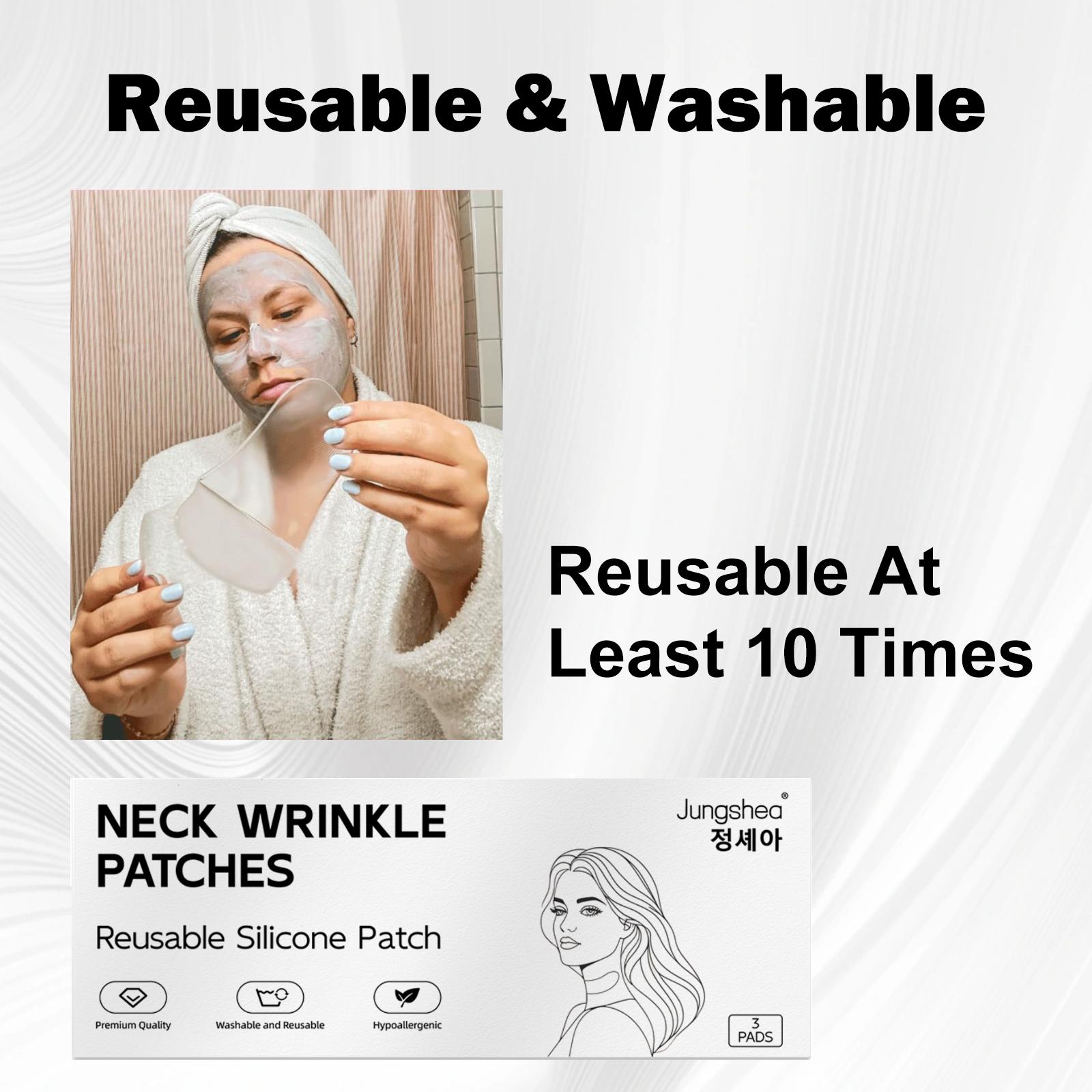 Hydrating Silicone Neck Wrinkle Patches Clear Reusable Neck Mask For Moisturizing Dry Skin Care Routine