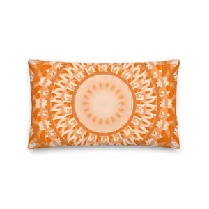 Huevember's Orange Mandala Pillow