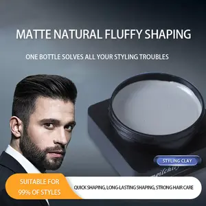Men's Hair Clay Strong Hold Nourishing Formula Low Shine Adds Volume and Texture Easy to Apply Instantly Adds Texture & Volume Matte Finish Strong Hold Hair Styling Clay for Quick Shaping Long Lasting Care