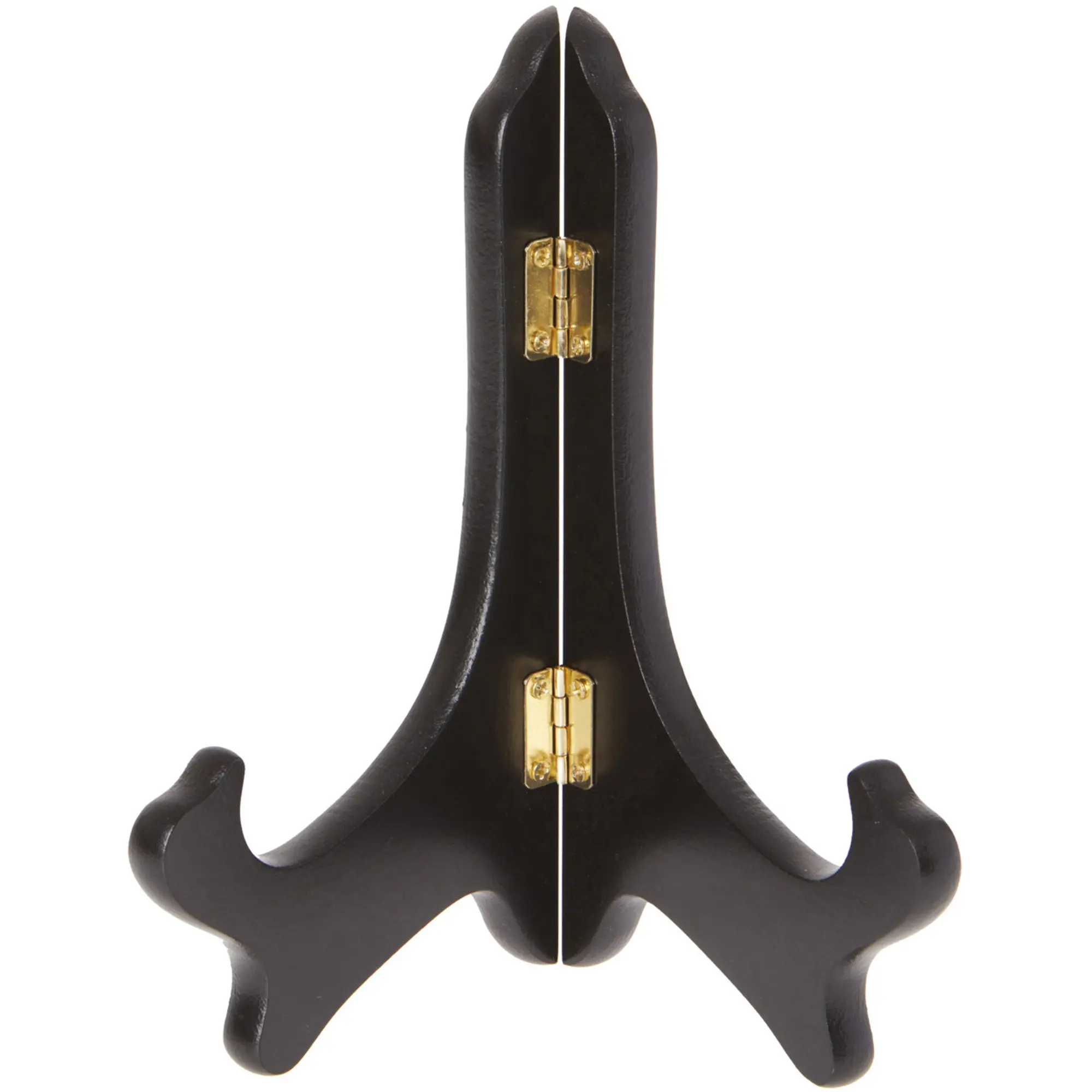 Bard's Hinged Black MDF Wood Plate Stand