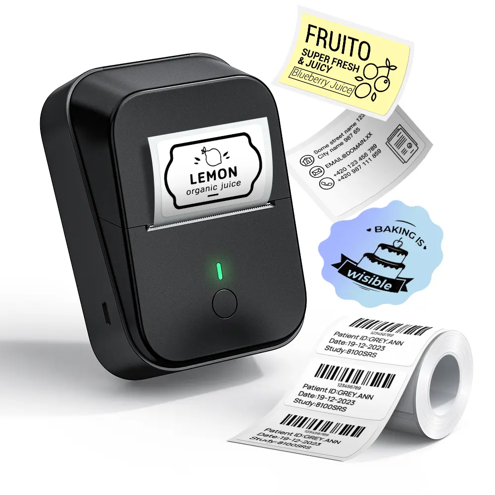 PM260 Label Maker Machine with Tape, 2 Inch Label Maker Bluetooth Label Printer, Inkless Portable Labeler for Home, School, Kitchen, Office Organization