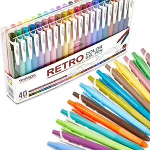 Retractable Gel Ink Pens,0.5mm Extra Fine Point Tip,Journaling Smooth Writing Note Taking Coloring No Bleed & Smear Smudge for Drawing, Writing,Planner at School, Art Pen