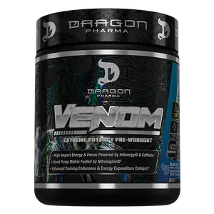 Dragon Pharma Venom Pre-Workout Powdered Supplement Drink Mix (20/40 Servings)