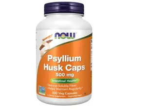 Psyllium Husk Caps 500 mg, Non-GMO Project Verified, Natural Soluble Fiber, Intestinal Health*, 500 Veg Capsules