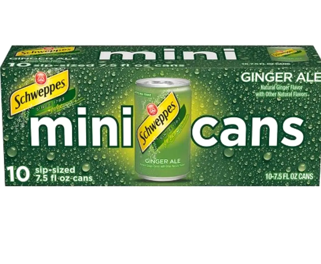 SCHWEPPES - MINI CANS, GINGER ALE, 7.5 OZ, 10 PK